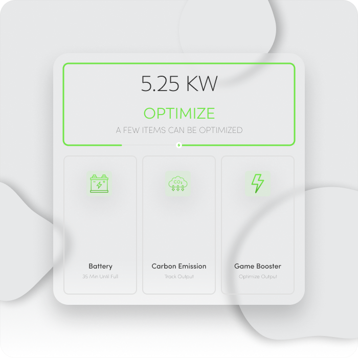Energy control interface