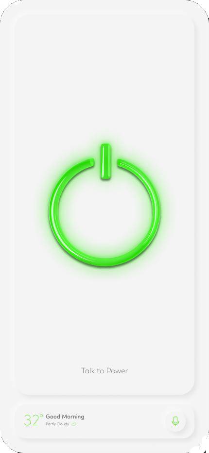 Energy dashboard mobile app showing usage statistics